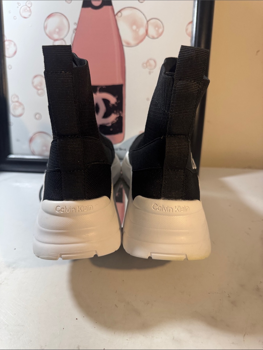 Calvin Klein Umni-R Black Knit Slip-On Sneakers - Women’s Size 7M - Picture 6 of 9